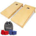 GoSports Premium 4 ft x 2 ft Regulation Competition-Ready Cornhole Board Set - Thick Wooden Board with Stop and Slide Bags - Complete Set for Yard Games, Backyard Outdoor Party Events - style: Natural