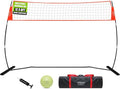 12FT/18FT Portable Volleyball Training Net for Hitting or Serving Drills, Outdoor & Indoor Freestanding Practice Net With Height Adjustable, Carry Bag - style: 12ft volleyball training net
