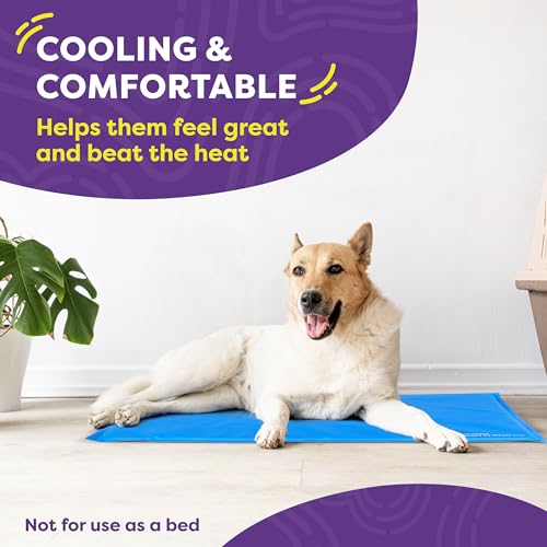 Hertzko Dog Mat & Chew Toy Set – Gel Pad with Innovative Gel Technology – Portable, Non-Toxic Pet Mat for Small to Medium Dogs & Cats up to 55 lbs – Ideal for Hot Days, Indoor & Outdoor Use