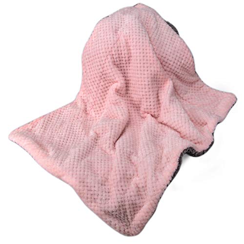 DG Plush Fleece Receiving Blanket for Dog, Cat, Pet - Warm & Soft, Couch, Sofa, Travel & Outdoor, Camping (24" x 32"), Baby Pink - color: Dg-baby Pink, size: Blanket (24" x 32")
