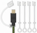 [5-Piece] Cozy USB Caps for USB C Cable - Cap/Tether Provides Dust and Oxidation Protection, Projection Adapter Cover, Protects During Travel, Portable, Designed by Cozy (Clear) - color: USB-C - Clear
