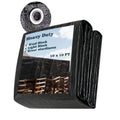 UCINNOVATE Black Tarps Heavy Duty Waterproof 10x10 ft Blackout Tarp Waterproof Cover, 14Mil Druable Black Poly Tarps with Grommets, UV Resistant Heavy Duty Tarp for Outdoor Roof Rain Wind Protection - size: 10x10 FT 14Mil Thick