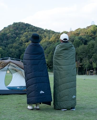 iClimb 3M Thinsulate Insulation Warm Camping Blanket Ultralight Compact - color: Green, size: 72.8” × 55”, 1 lb
