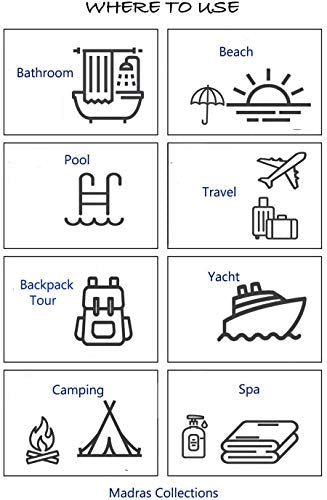 Beach Towel 100% Cotton Turkish Beach Towel Adult 38x70 Inch Pre-washed Absorbent Extra Large|Sand Free Quick Dry BathTowels|Lightweight Blanket|Travel Cruise Camping Spa Gym Towel|Gray Pinstripe - color: Rich Grey