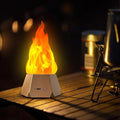 Ollcuz Fake Fire Lamp, USB Rechargeable Flameless Candles with Flickering Flame, 3-Mode LED Flame Light for Outdoor Camping Holiday Halloween Christmas Thanksgiving Table Yard Decorations - size: 1pc