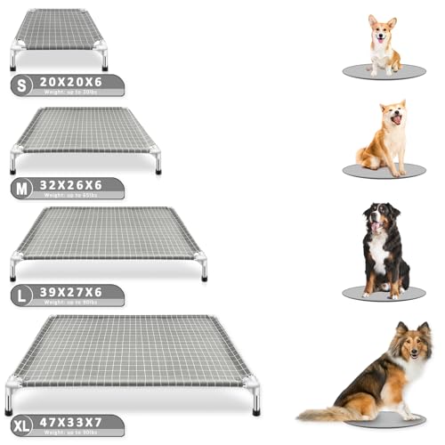Elevated Pet Bed Dog Cot- Pet Bed for Small Dogs | Raised Dog Bed for Indoor and Outdoor Use for Small Pets - size: Small-open