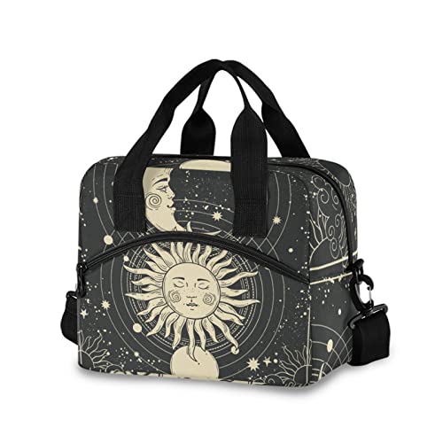 Astrology Tarot Goth Insulated Lunch Bag Reusable Lunch Tote Bag Cooler Bag for Women Men Adult Lunch Box with Adjustable Shoulder Strap Leakproof Lunch Bag for Work School Picnic Camping - color: Astrology Tarot Goth