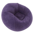 Healifty Folding Inflatable Air Sofa Chair with Soft Flocked Material Portable Single Bean Bag for Camping Travel Includes Air Pump