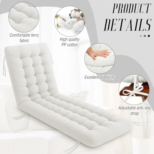 Vercraft Long Floor Cushion Large Floor Cushion with Brushed Cotton 74.8 x 27.5 x 3.15 in Jumbo Lounger Pillow for Outdoor Indoor Bay Window Meditation Yoga Reading Sleeping(1 Pc,White) - color: White