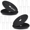 6 Pack Non-Woven Tree Mulch Ring 28.3 Inch Degradabl Tree Protection Mat Weed Barrier Round Mats with 12 Staples Stakes for Weed Growth RootProtection Resistant and Reusable - color: Black 28.3IN