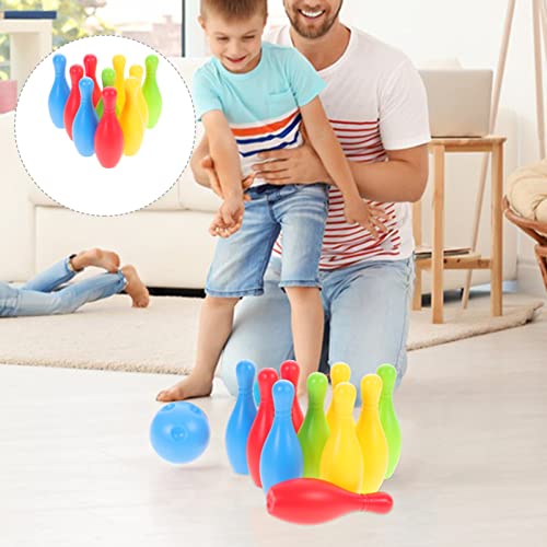 Totority Kids Bowling Set, with 10 Bowling & 2 Balls, Educational Early Development Indoor & Outdoor Games Set - for Toddlers & Boys & Girls Ages 3,4,5-12 Years Old