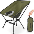 MARCHWAY Lightweight Folding Camping Chair with Spring Lock, Stable Compact Portable for Outdoor Camp, Travel, Beach, Picnic, Festival, Hiking, Backpacking (Lowback Green) - color: Lowback Green