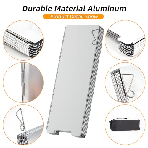 Camping Stove Windscreen Ultralight Folding Camp Stove Windscreen Portable Camping Stove Windshield for Use with Alcohol Stoves and Other Backpacking Stoves Butane Stoves 16 Plates - size: 16 Plates