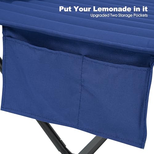 GAFETE 2 Person Hammock with Stand for Outside, Heavy Duty Steel Stand, Double 55inch Hammocks, Large Removable Pillow, Storage Bags, Max 475 lbs Capacity (Blue) - color: Blue