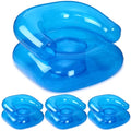 4 Pcs 28 Inch Kids Inflatable Chairs Blow up Chairs Inflatable Furniture Novelty Blow up Couch Seat Waterproof PVC Air Sofa Couch for Kids Beach 90s Party Camping, Picnics Party Supplies - color: Blue