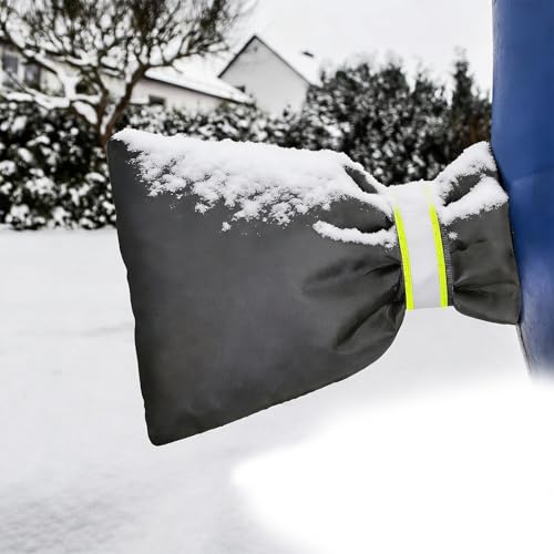 2 Pack Outdoor Faucet Covers for Winter - Large 7" x 10" Insulated Spigot Socks with Safety Reflective Strip - Waterproof Anti-Freeze Pipe Warmers for Garden Hose Bib & Yard Protection