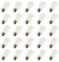 Rolay S14 Clear String Light Bulbs, 2W Plastic LED Replacement Bulbs for Outdoor Patio String Lights with E26 Base, Pack of 25 - color: Led-clear
