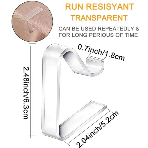 24 Pieces Transparent Clear Tablecloth Clips, Plastic Table Cloth Clips，Windproof Table Cover Holder Clamps，Table Cloth Holder for Home Wedding Party Christmas Outdoor Indoor Picnic Camping(Large) - size: Large