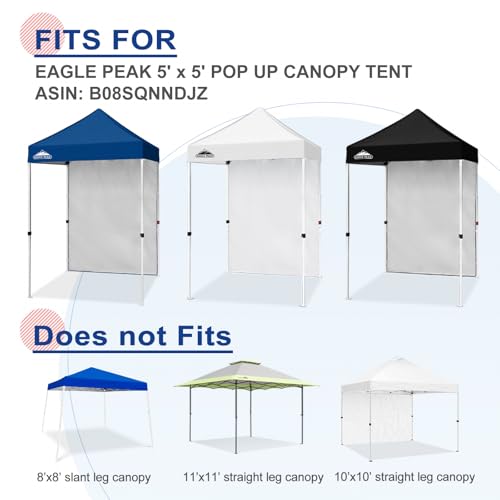 EAGLE PEAK Canopy Sidewall for 5x5 Pop Up Canopy Frame, Single Side Wall Panel Only (Fits 5x5 Straight Leg Frame, Canopy Top or Frame NOT Included), Dark Blue - color: Dark Blue