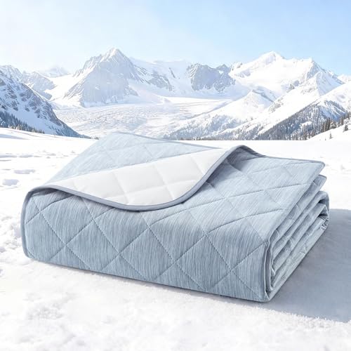 COZY KISS Dog Cooling Mat 82"x102" Q-Max>0.4, Extra Large Waterproof Cooling Dog Bed Cover, Leakproof Non-Slip Pet Mat, Furniture Protector Washable Cooling Blanket for XL Dogs, Sofa Cover (Blue) - color: Blue, size: 82"x102"