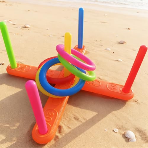 Ring toss Game for Kids Outdoor, Yard Toss Game for Kids & Family - Ring Toss Games, Indoor and Outdoor Sports Toys, Beach Toys, Swimming Pool Toy, Children's Birthday Gift.