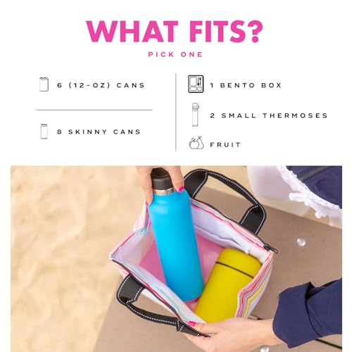 SCOUT Eloise Lunch Bag - Lightweight Insulated Soft Lunch Box, Opens Wide, Zips Closed, Interior Pocket, for Women, Work, Beach, Travel, Pool & Picnic - color: Nantucket Navy