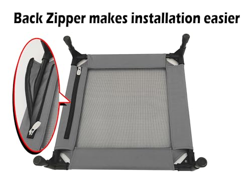 Pozico Elevated Pet Bed with Breathable Mesh for Small Cat and Dog, Raised Cooling Pet Cot for Puppy and Kitty, 18.9x18.9 inch (Dark Gray Bed) - color: Dark Gray Bed