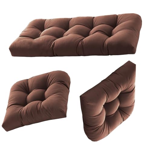 Outdoor Loveseat Cushions Patio Chair Cushions Bay Window Cushion Kitchen 20x20 - color: Brown
