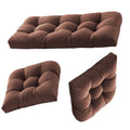 Outdoor Loveseat Cushions Patio Chair Cushions Bay Window Cushion Kitchen 20x20 - color: Brown