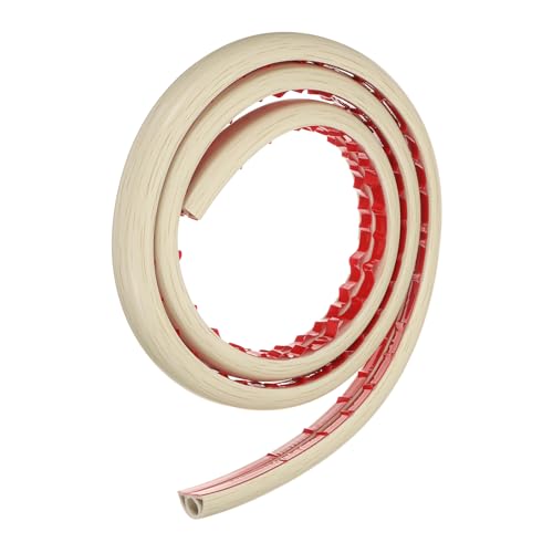 HARFINGTON 4ft Cord Cover Floor W0.3 x H0.3 Inner Channel PVC Hide Extension Cable Floor Wire Hider Wire Covers Protector for Prevent Cable Trips Cables Management, Wood Beige - color: Wood Beige, size: W0.3"xH0.3"x4ft