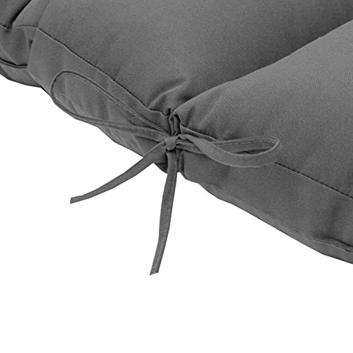 QILLOWAY Outdoor High Back Chair Cushion for Adirondack, All Weather Rocking Chair Cushions Thick Padded Replacement for Patio Furniture,Dark Grey - color: Dark Grey