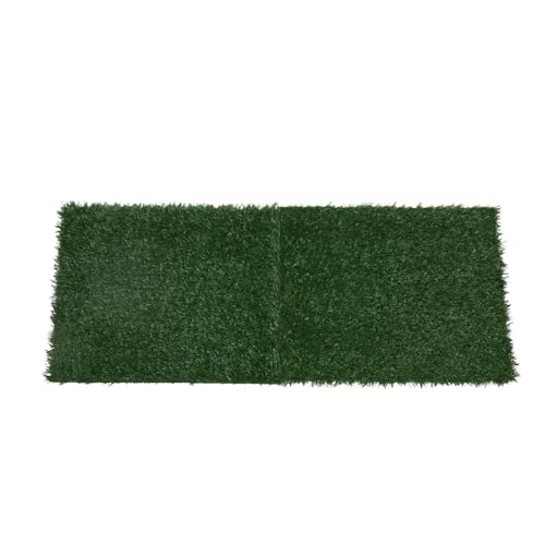Gecheer 2PCS Realistic Artificial Grass Rug for Pet Potty Training, Synthetic Dog Pee Grass Turf Patch Carpet Pad for Indoor Outdoor