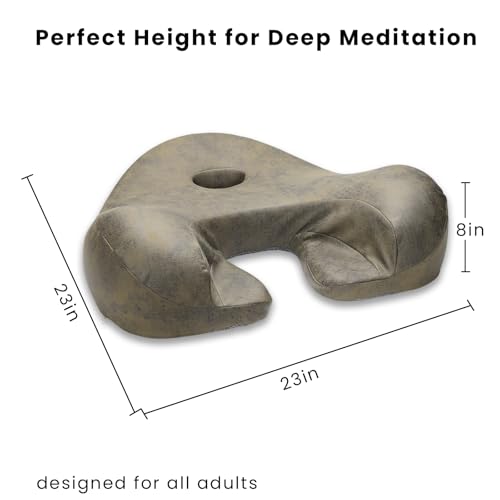 Memory Foam Meditation Cushion for Floor Sitting, 23" Wide Floor Pillow with Foot Rest, 8" Thick Cross-Legged Yoga Seat for Adults, Mindfulness & Relaxation, Green - color: Green