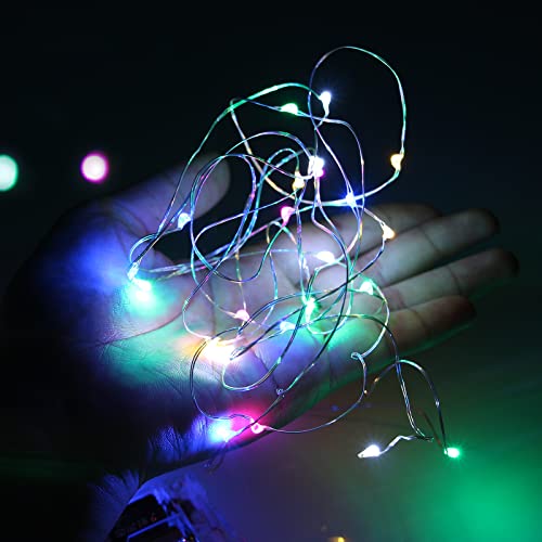 XINKAITE Waterproof LED String Lights - Fairy Starry Lights for Indoor & Outdoor DIY Decoration, Home Parties, Christmas Holiday (10FT/3Meters, Multicolor) - color: Multicolor, size: 10ft