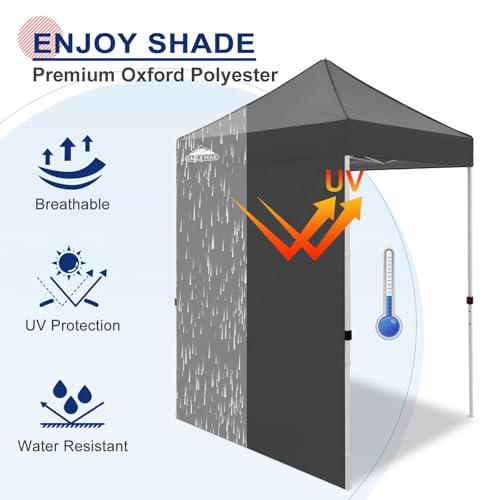 EAGLE PEAK Canopy Sidewall for 5x5 Pop Up Canopy Frame, Single Side Wall Panel Only (Fits 5x5 Straight Leg Frame, Canopy Top or Frame NOT Included), Gray - color: Gray