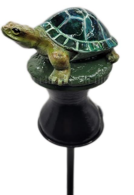 OKaucheeky Decorative Heavy-Duty Steel Rolling Hose Guide Turtle, 100% Handcrafted, Made in the USA by a Women-Owned Small Business, Each is One-of-A-Kind Hand-Painted