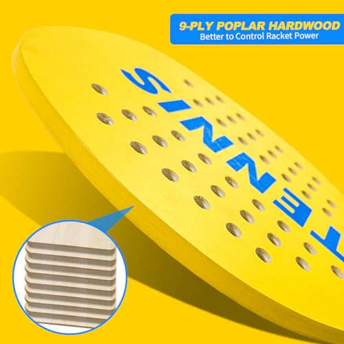 Pandahero Tennis Racket Set for Outdoor Play, 4 Paddles, 8 Balls, Beach & Lawn Game, Adults Family Fun