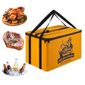 BBQ Insulated Food Bag - 5-Layer Thermal Cooler/Warmer for Grilling, Picnics | Collapsible, Waterproof, Large Capacity (Fits Roasts, Burgers & More) - color: Yellow
