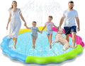 Kids Dog Splash Pad Sprinkler - Jasonwell Non Slip Dog Sprinkler Pad Splash Pool Puppy Dogs Pool Summer Outdoor Water Toys Backyard Durable Splash Pad for Toddlers Kids Small Medium Large Dogs Pet - style: Rainbow-87"
