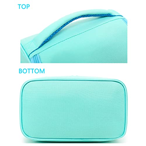 FlowFly Double Decker Cooler Insulated Lunch Bag Large Tote for Boys, Girls, Men, Women, With Adjustable Strap,Light Blue - color: Light#Blue