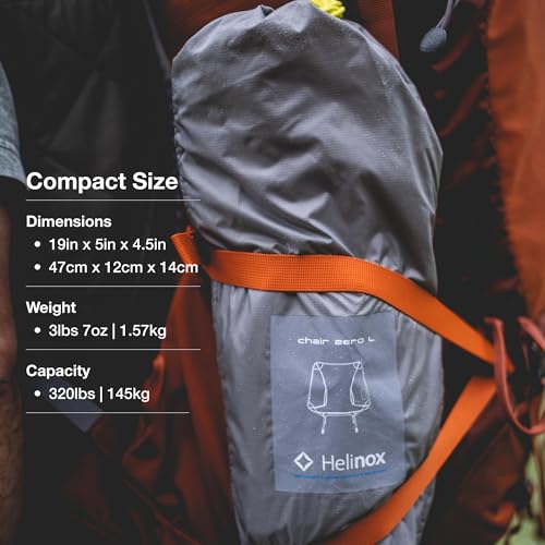 Helinox Chair Zero Ultralight Compact Camping Chair - color: Black, style: Chair Zero Large