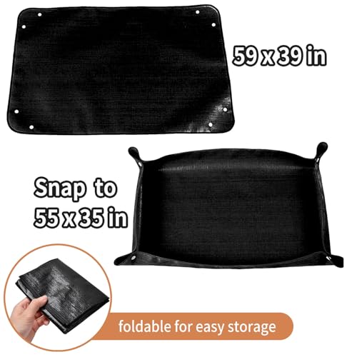 Reusable Playpen Liner for Small Animal Cage Waterproof 59"x39" Large Washable Cage Liner Tarp Base Bottom Small Animal Bedding for Rabbit, Guinea Pig, Chick, Duckling - size: 59x39in
