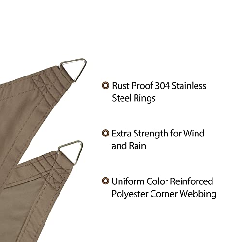 Alion Home Waterproof Rectangle Sun Shade Sail Straight Edge Canopy Cover with Grommet for Pergola Patio Gazebo Carport Outdoor Car Tent (6' x 12', Muddy Water) - color: Muddy Water, size: 6' x 12'
