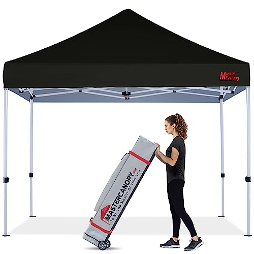 MASTERCANOPY Pop Up Canopy Tent Commercial Grade Instant Shelter (8x8, Black) - color: Black, size: 8x8
