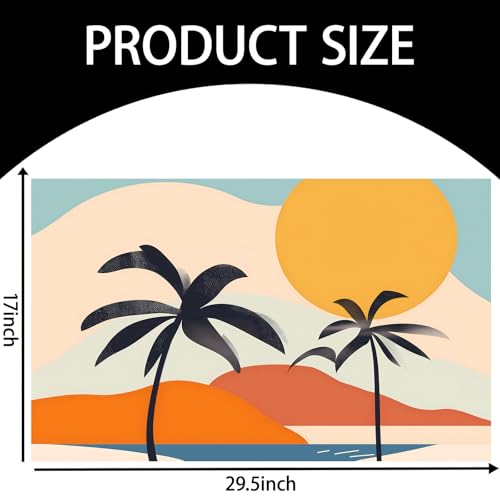 Abstract Sunset Palm Tree Indoor Door Mat for Entryway, 17x29.5 Inch, Modern Tropical Floor Doormat for Home Decor, Non-Slip Rug Mat for Living Room, Kitchen, Bedroom, Gifts for Beach Lovers - color: Color24
