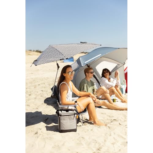 Sport-Brella Versa-Brella SPF 50+ Adjustable Umbrella with Universal Clamp - color: Black-White, style: REG
