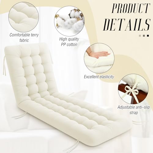 Vercraft Long Floor Cushion Large Floor Cushion with Brushed Cotton 74.8 x 27.5 x 3.15 in Jumbo Lounger Pillow for Outdoor Indoor Bay Window Meditation Yoga Reading Sleeping(1 Pc,Cream White) - color: Cream White