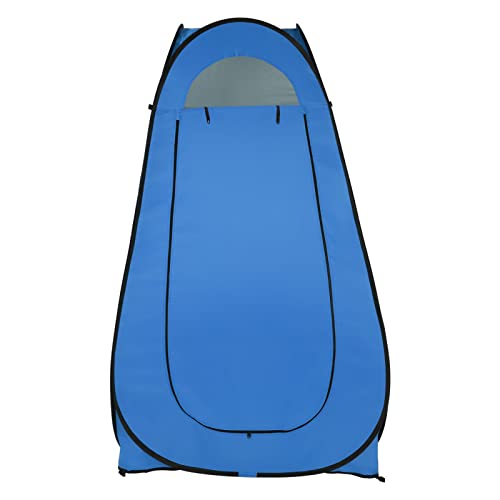 Portable Pop Up Shower Privacy Tent,Lightweight 1-2 Person Toilet Shower Tents,Changing Room Dressing Tent,Waterproof Camping Shower Tents,with Carry Bag,for Picnic Beach Hiking Fishing (Blue) - color: Blue