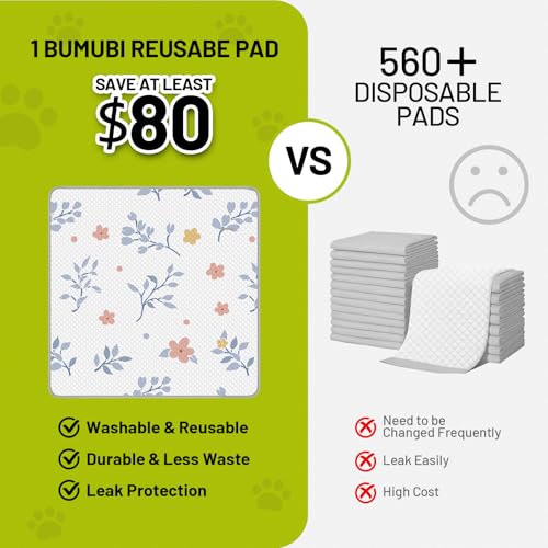 Washable Dog Pee Pads - Absorbent Reusable Puppy Training Pads, Waterproof Leak - Proof & Non - Slip for Crate Whelping Potty Training 36x41 (Pack of 2) - color: Light Gray Multicolor, size: 36x41in(Pack of 2)