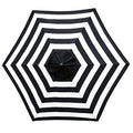 Sunnyglade 7.5ft Patio Umbrella Replacement Canopy Market Umbrella Top Outdoor Umbrella Canopy with 6 Ribs - color: Black and White